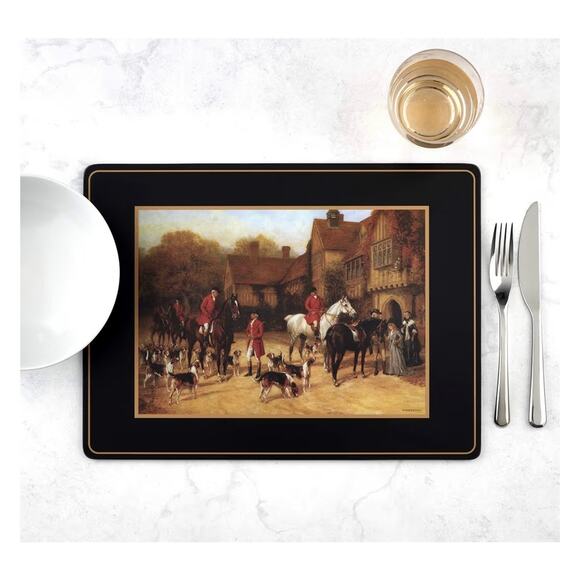 ViNTaGe Set of 4 Pimpernel Tally Ho Hunt Scene Placemats - Picture 4 of 4